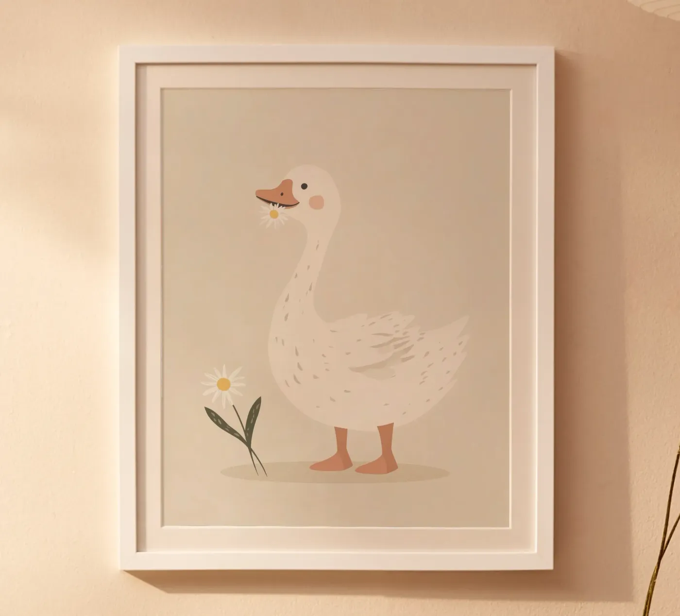 Grillige gans poster van Happy Littles