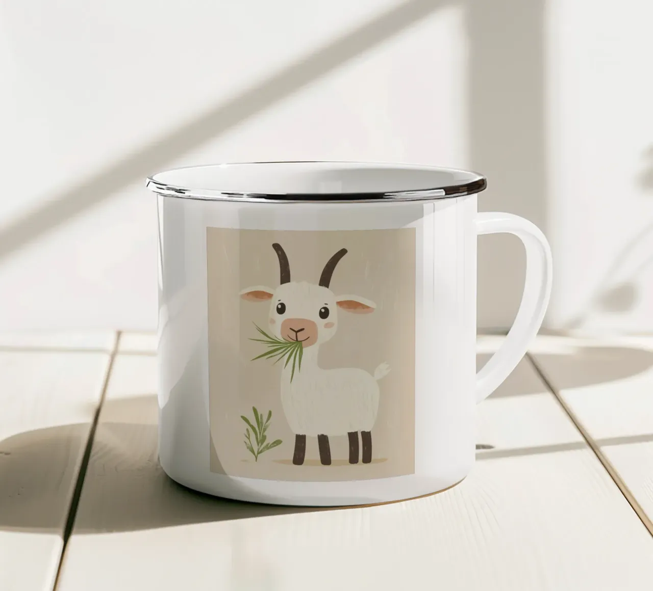 Capra stravagante tazza in smalto da Happy Littles
