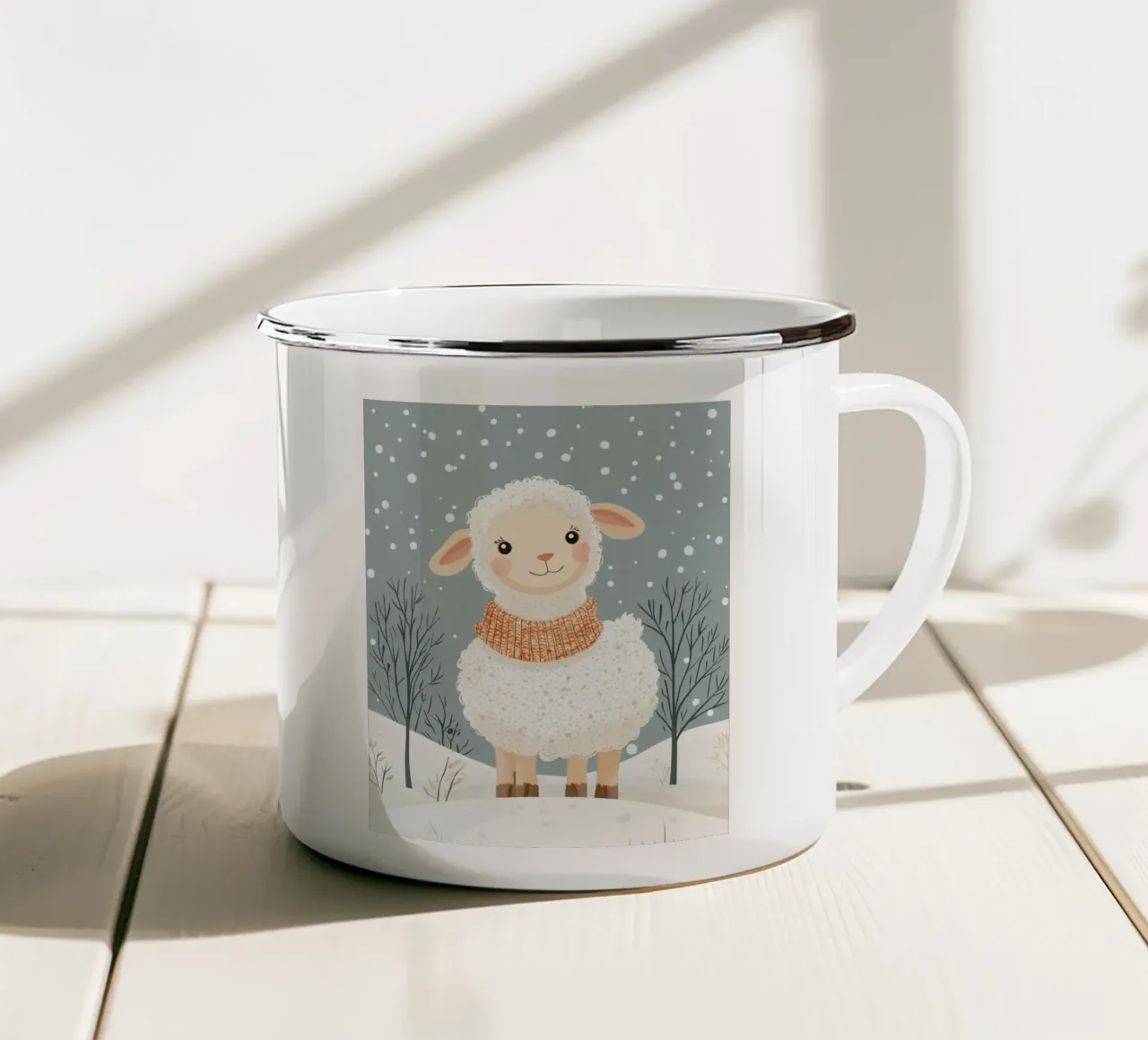 Pecore capricciose tazza in smalto da Happy Littles