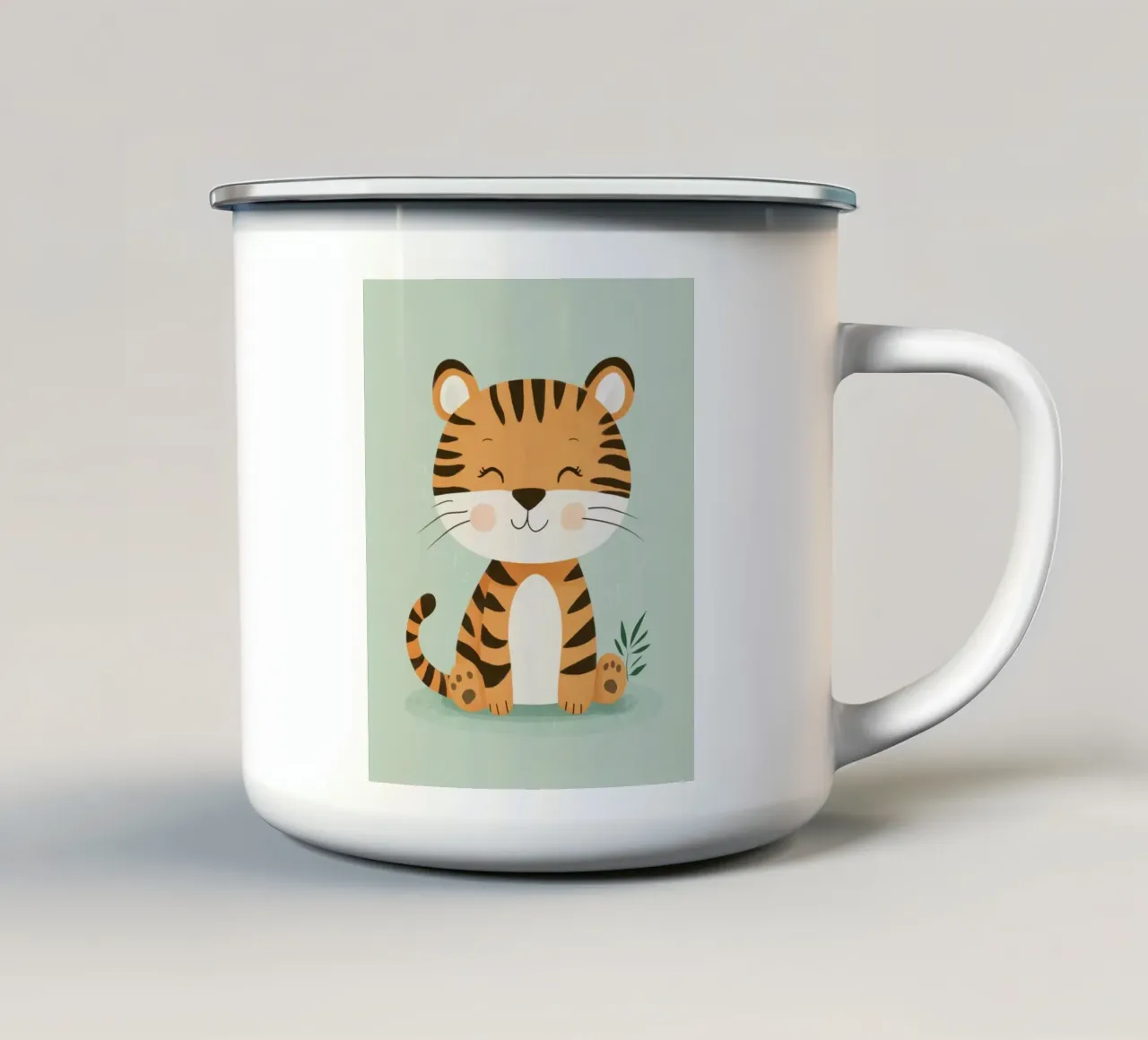 Tigre stravagante tazza in smalto da Happy Littles