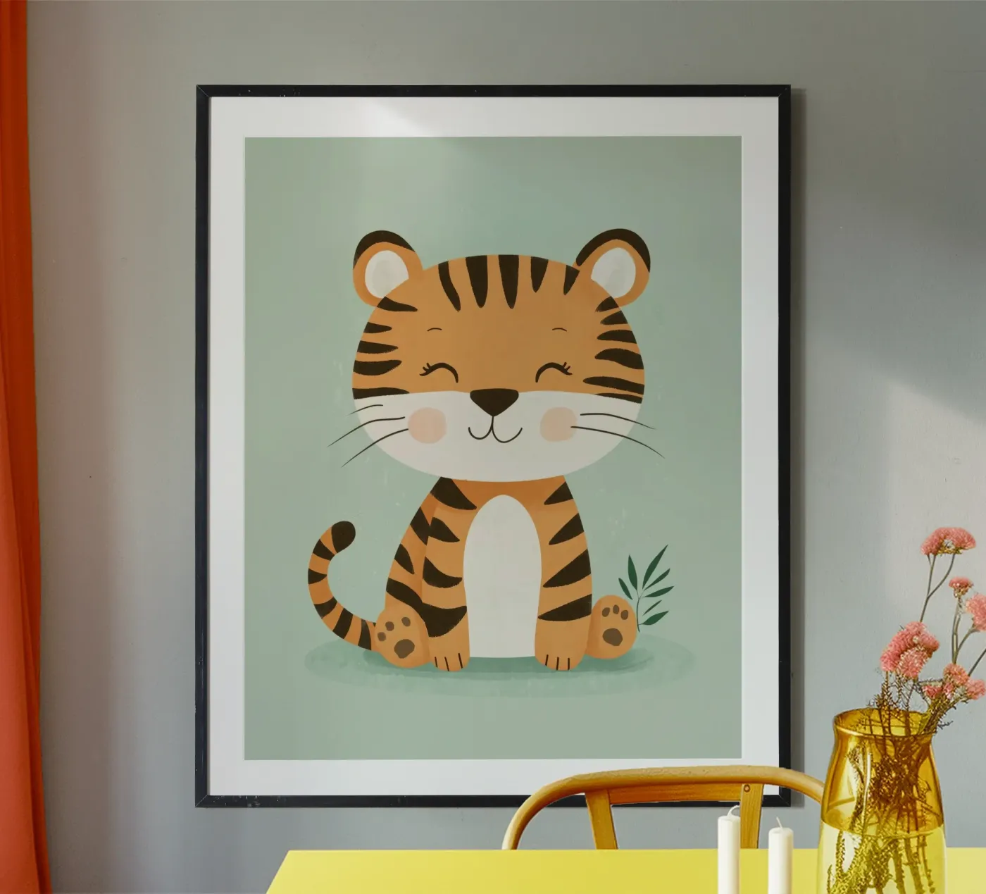 Whimsical Tiger poster by Happy Littles