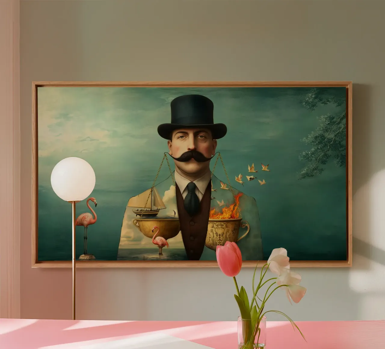 The Temperance canvas with Floater frame by christephania