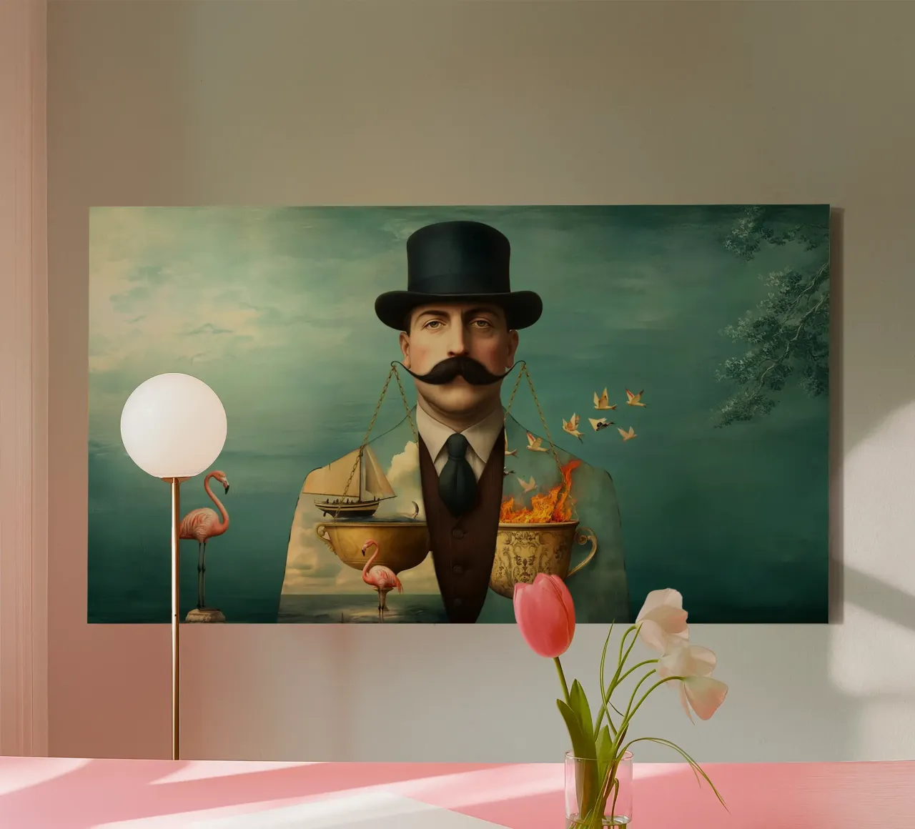 The Temperance canvas with Floater frame by christephania