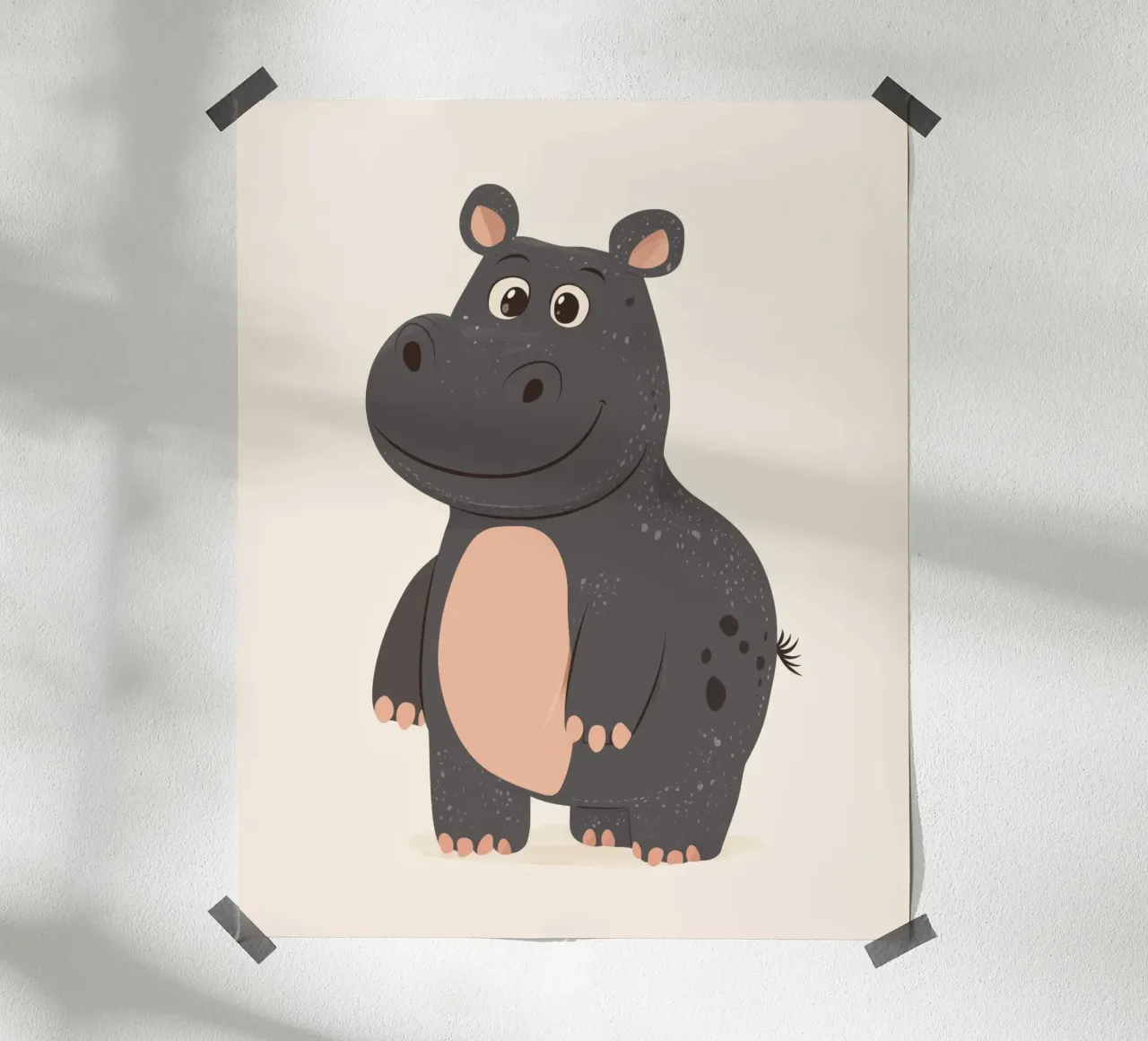 Launisches Nilpferd Hahnemühle von Happy Littles