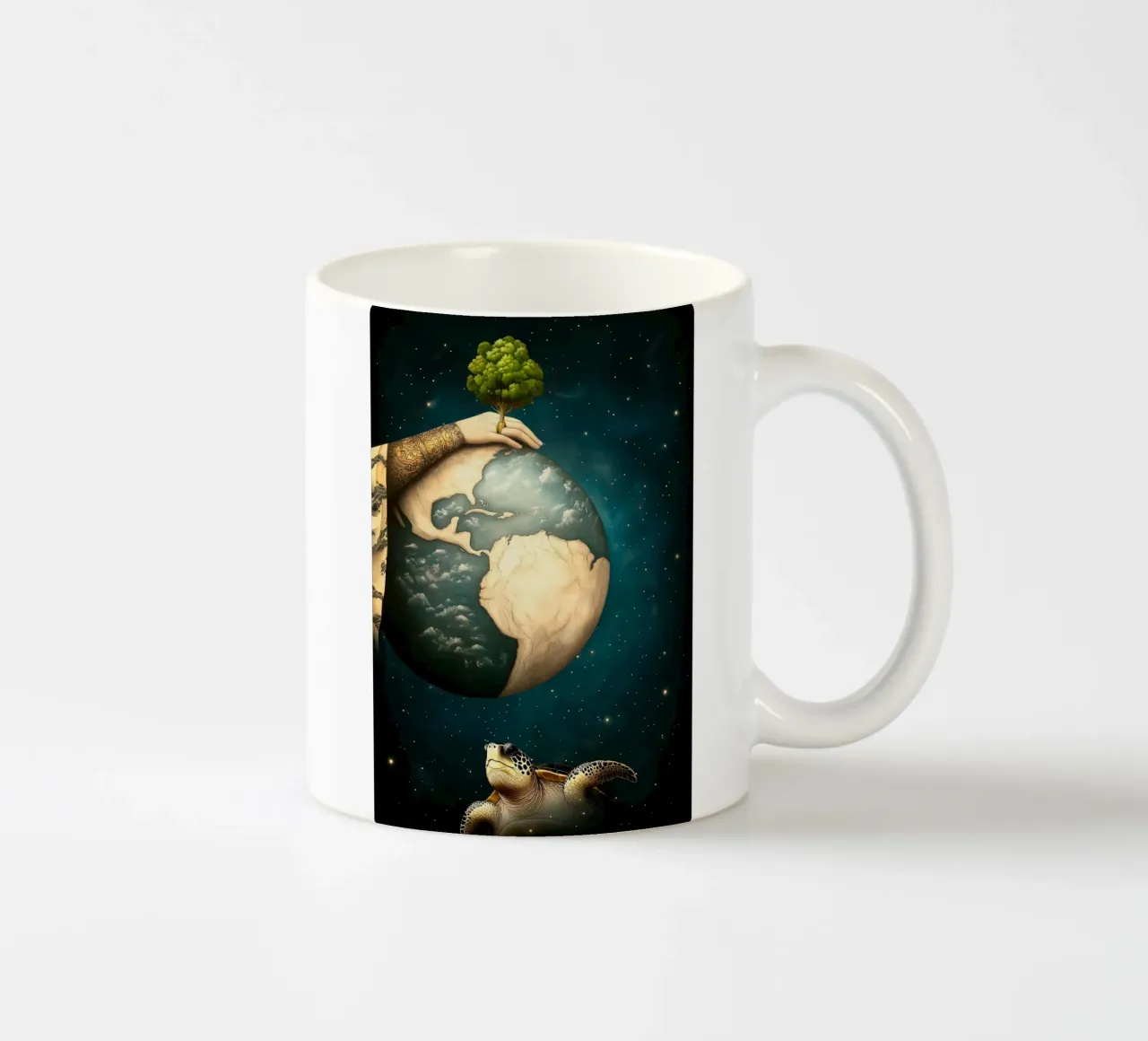 Il mondo tazza in ceramica da christephania