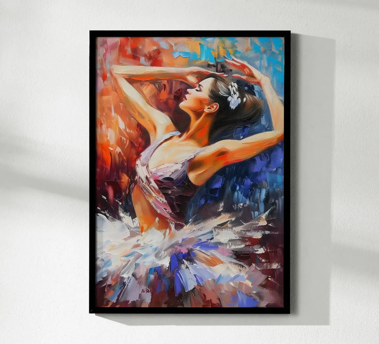 Tänzelndes Mädchen Ölgemälde Poster von Artful Muse