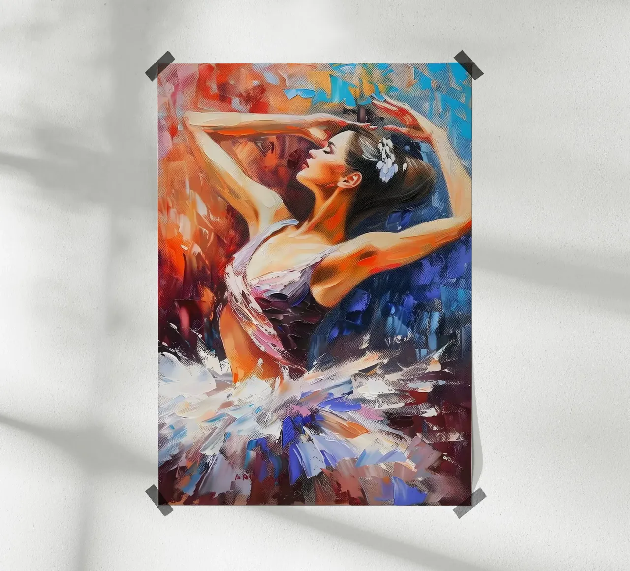Tänzelndes Mädchen Ölgemälde Poster von Artful Muse