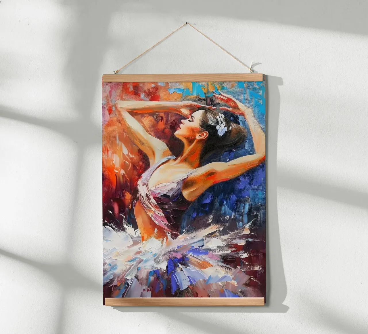 Tänzelndes Mädchen Ölgemälde Poster von Artful Muse