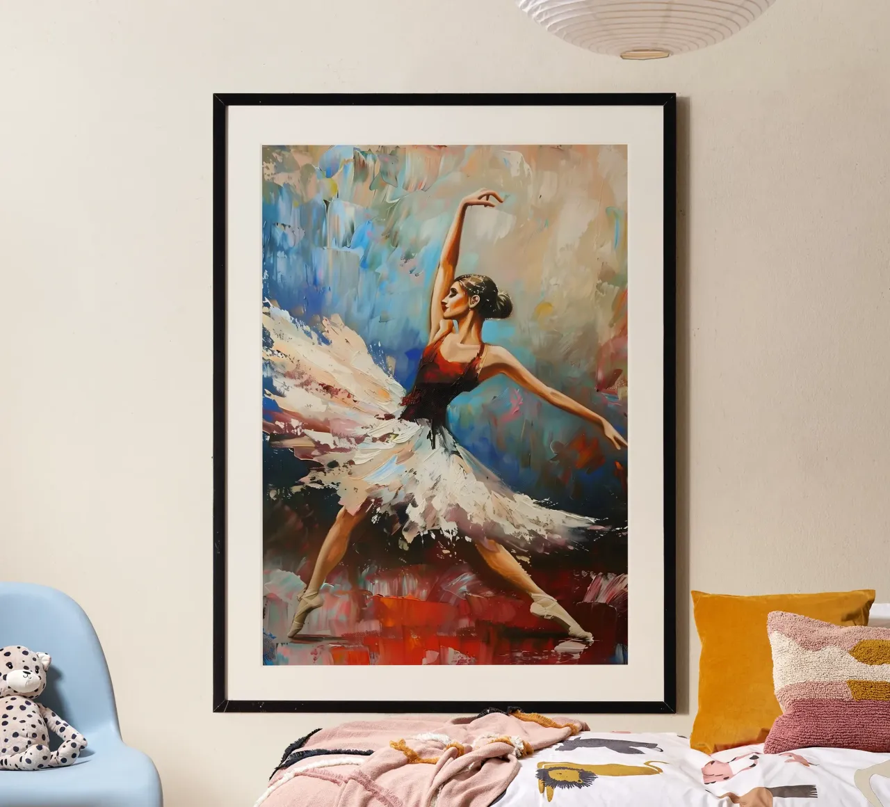 Tänzelndes Mädchen Ölgemälde Poster von Artful Muse