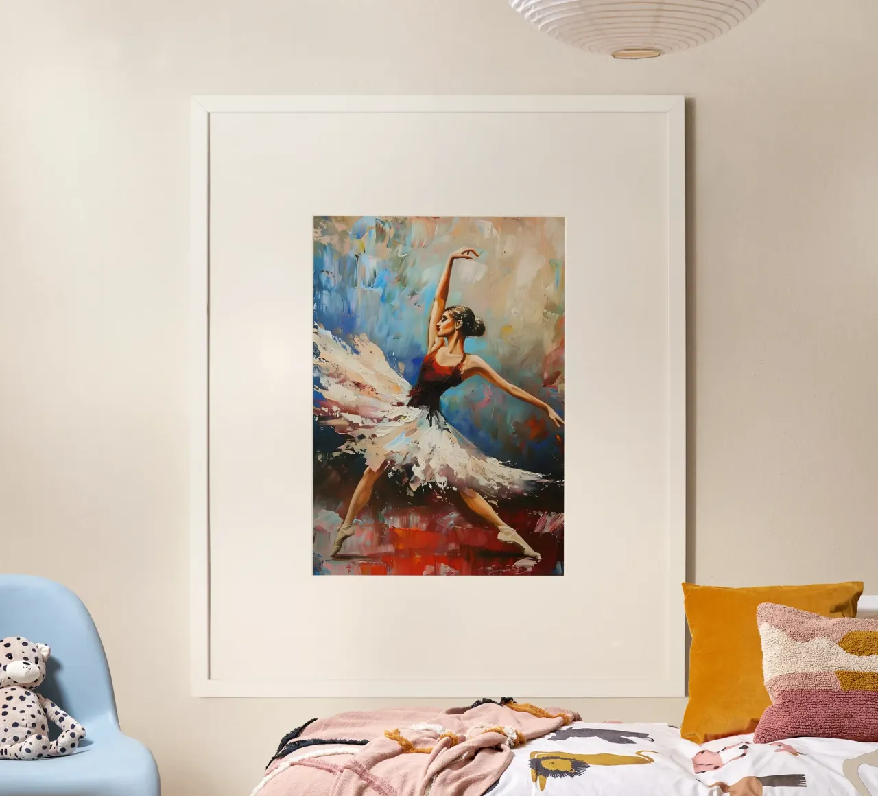 Tänzelndes Mädchen Ölgemälde Poster von Artful Muse