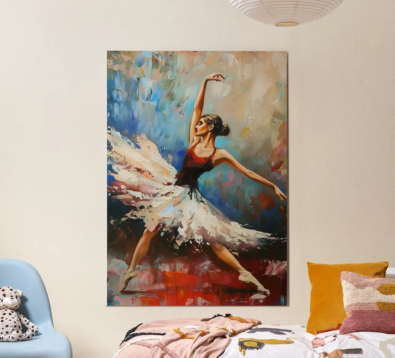 Tänzelndes Mädchen Ölgemälde Poster von Artful Muse