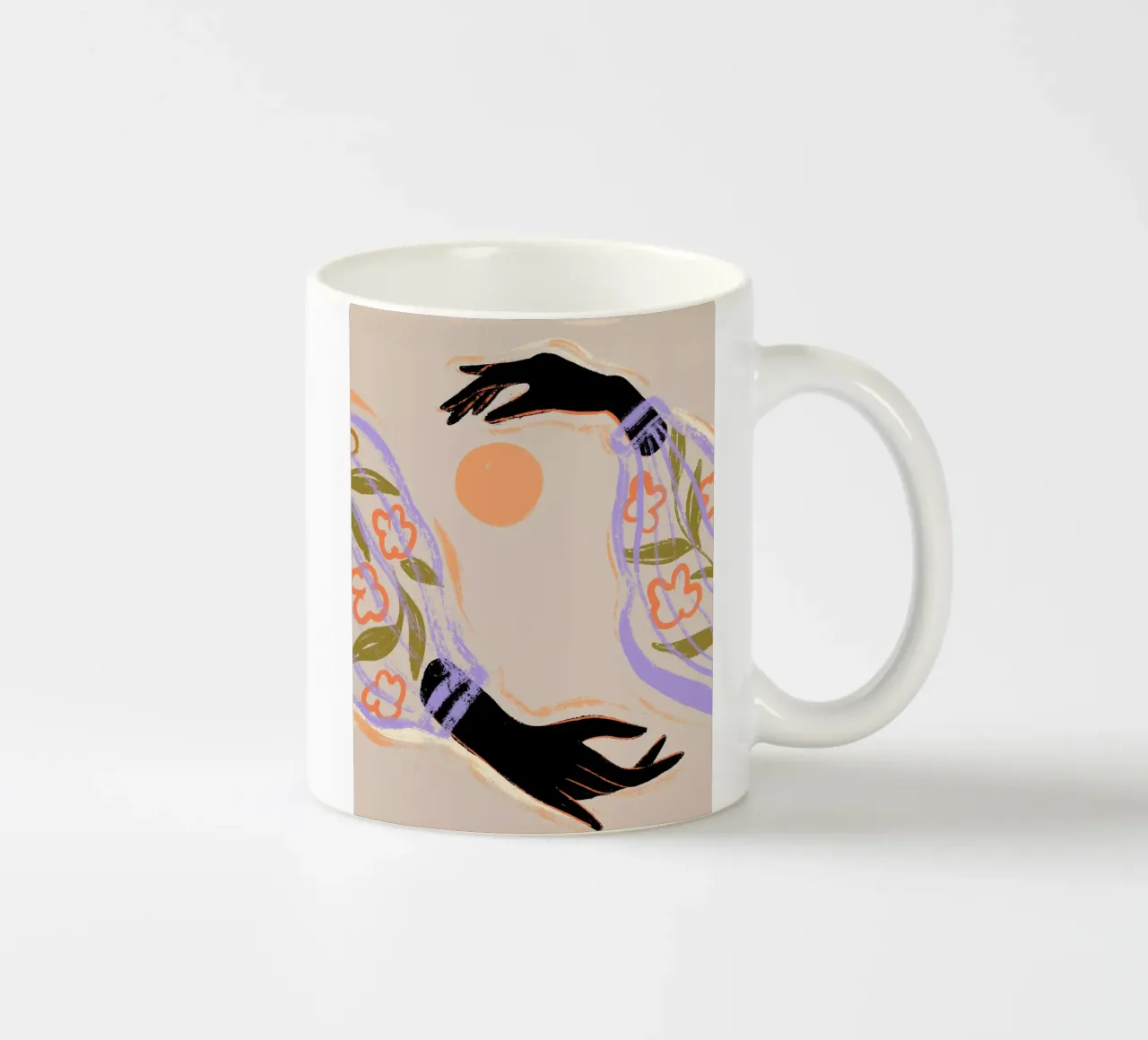 Yin Yang ceramic mug by Arty Guava