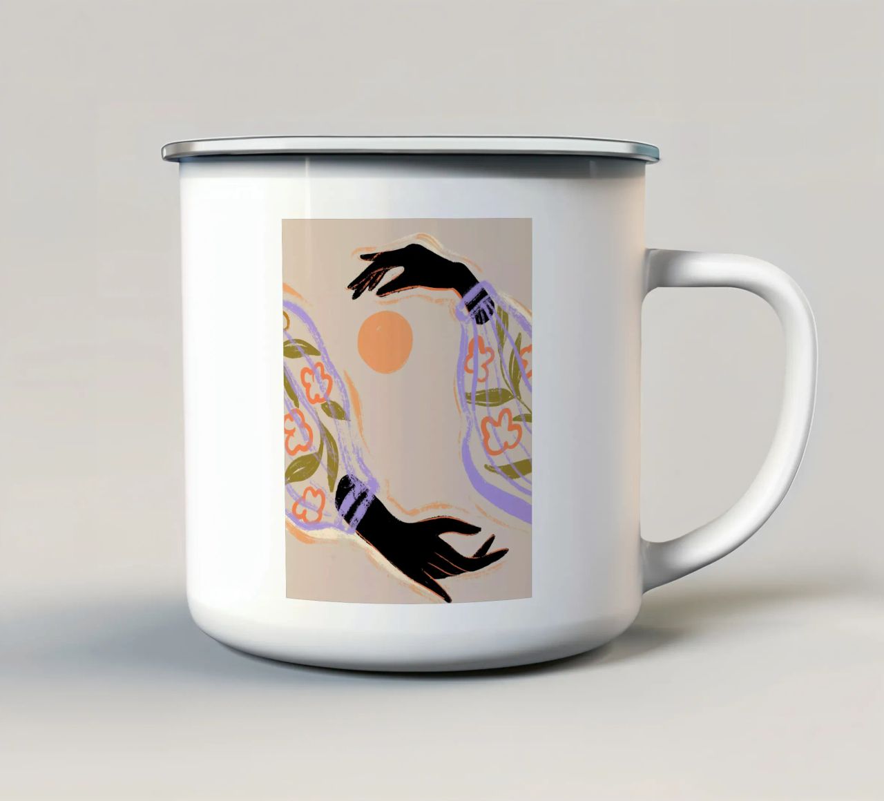 Yin Yang tazza in smalto da Arty Guava