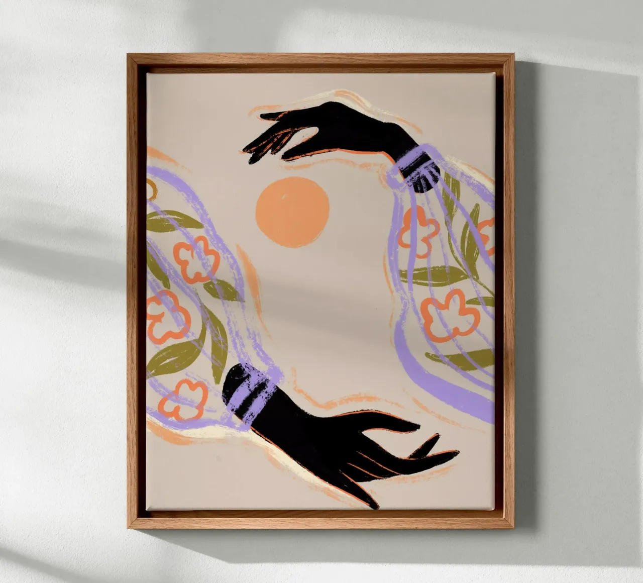 Yin Yang tela con Cornice a cassetta da Arty Guava