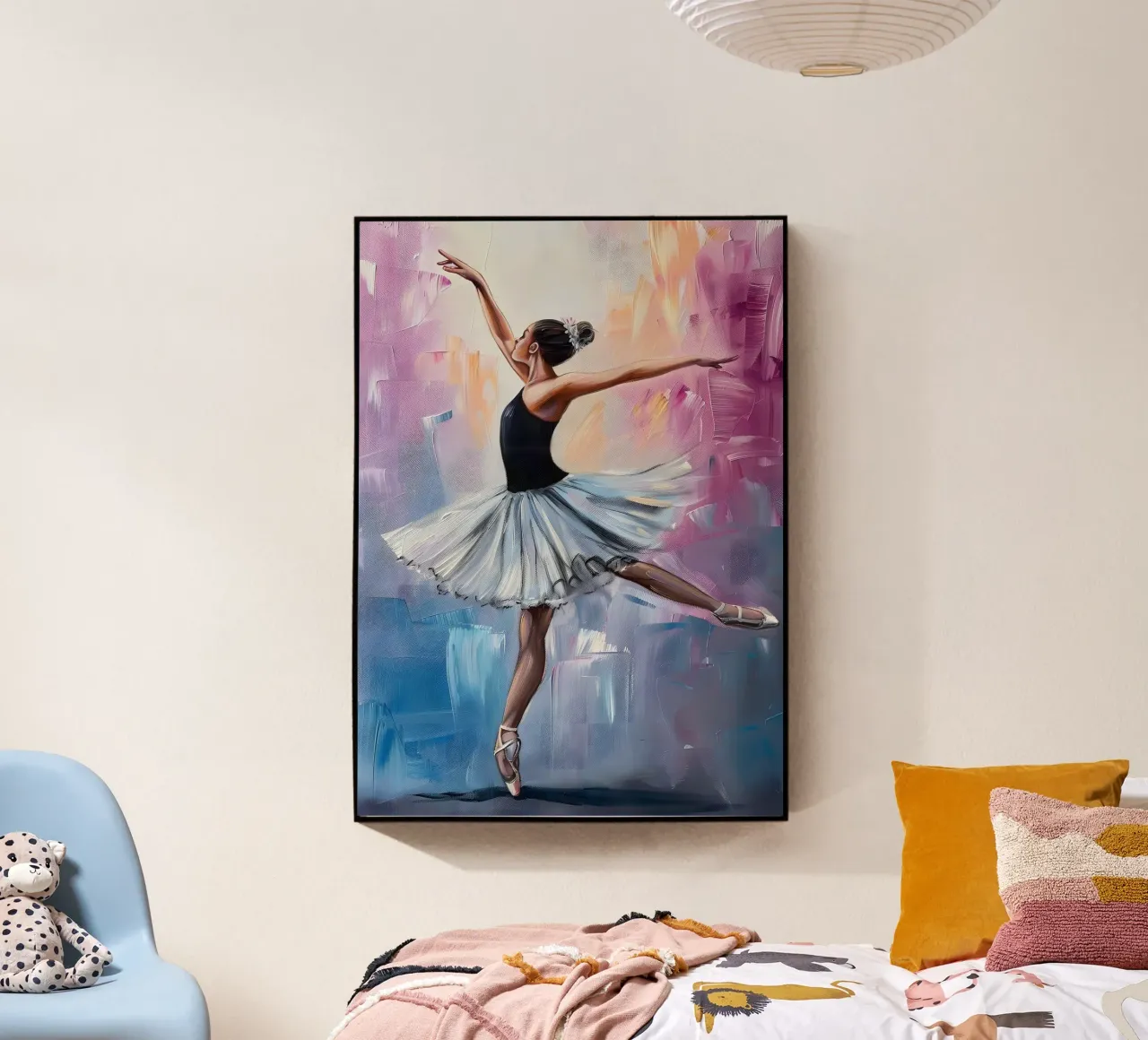 Ragazza che balla Pittura a olio plexiglass da Artful Muse