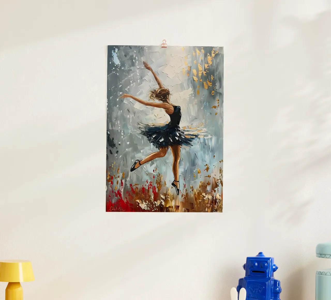 Tänzelndes Mädchen Ölgemälde Hahnemühle von Artful Muse