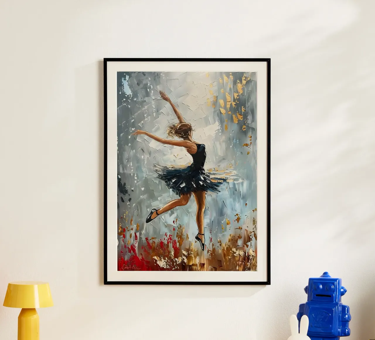 Tänzelndes Mädchen Ölgemälde Hahnemühle von Artful Muse