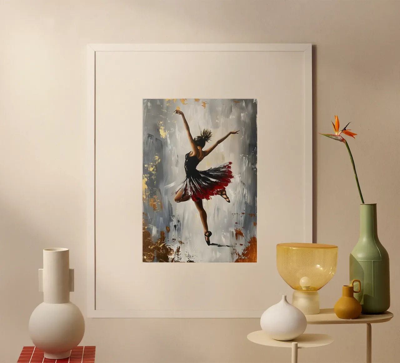 Tänzelndes Mädchen Ölgemälde Poster von Artful Muse