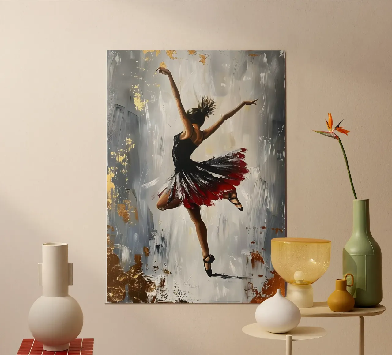 Tänzelndes Mädchen Ölgemälde Poster von Artful Muse