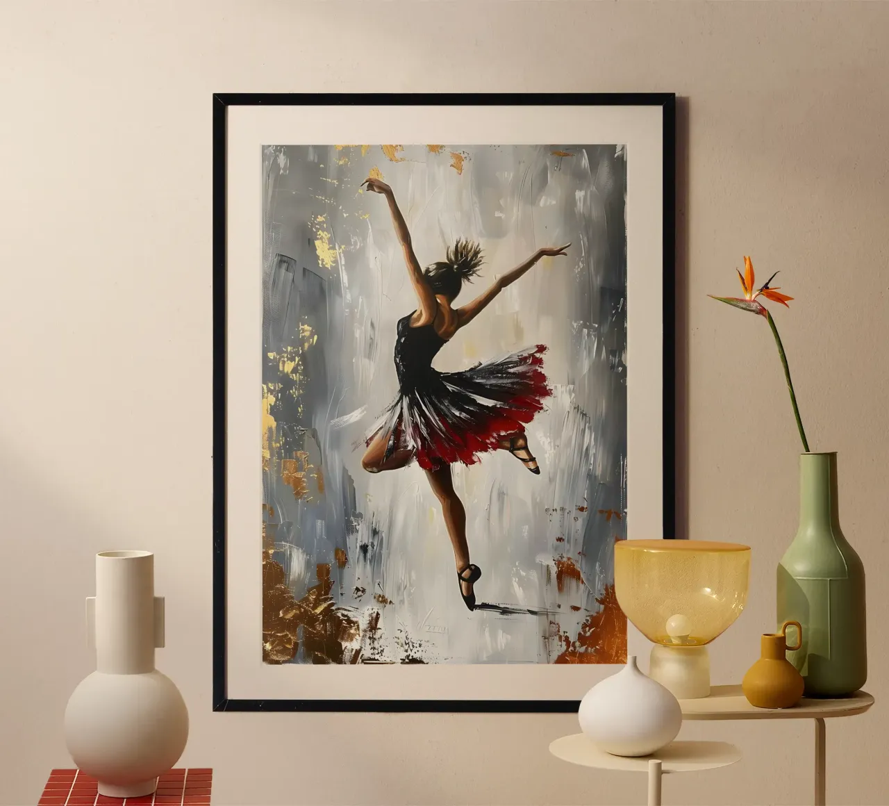 Tänzelndes Mädchen Ölgemälde Poster von Artful Muse