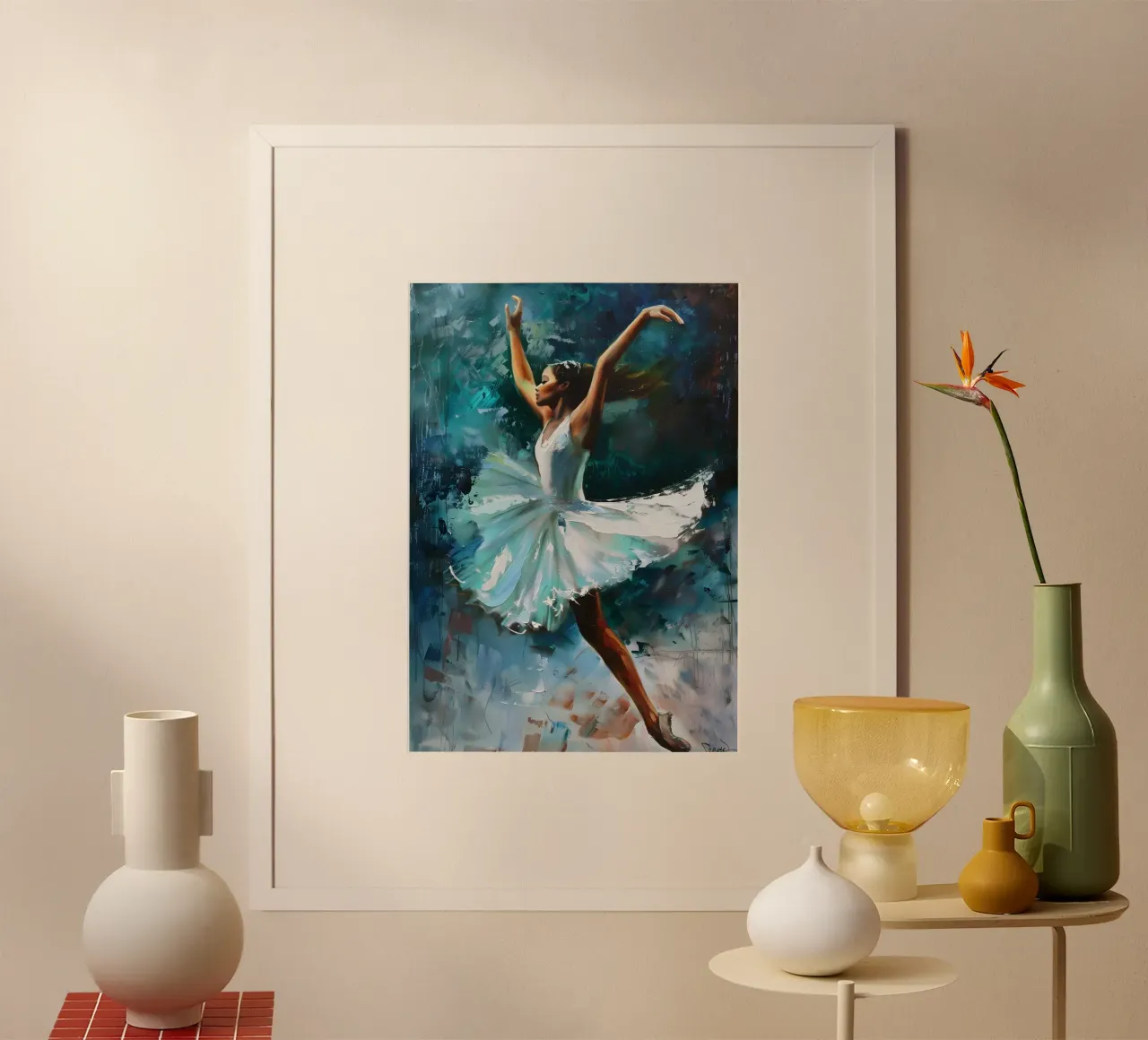 Tänzelndes Mädchen Ölgemälde Poster von Artful Muse