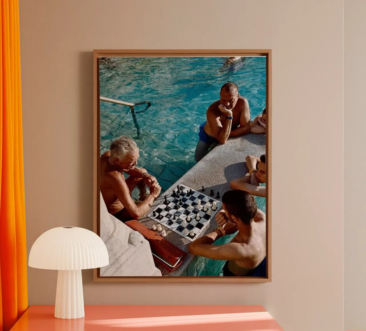 Checkmate Retro Print, Vintage Poster, Pool Print canvas by TheTravelClub