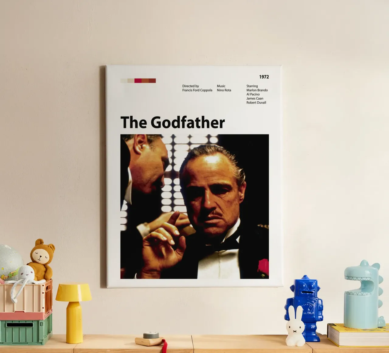 De Godfather canvas met Baklijst van 🎞 The Movie Wall