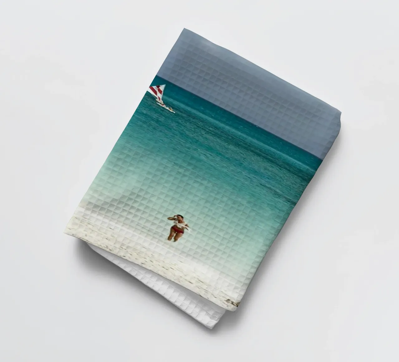 Bahamas, Strandfotografie, Reiseposter, Sommerdruck Geschirrtuch von TheTravelClub