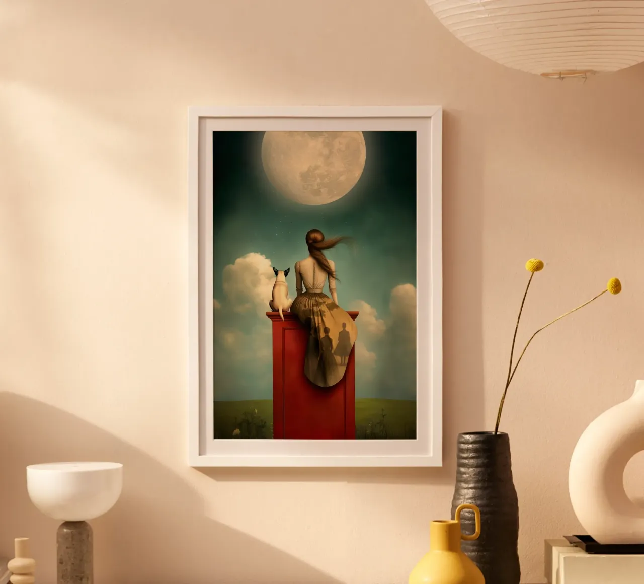 La Luna poster con telaio in plastica da christephania
