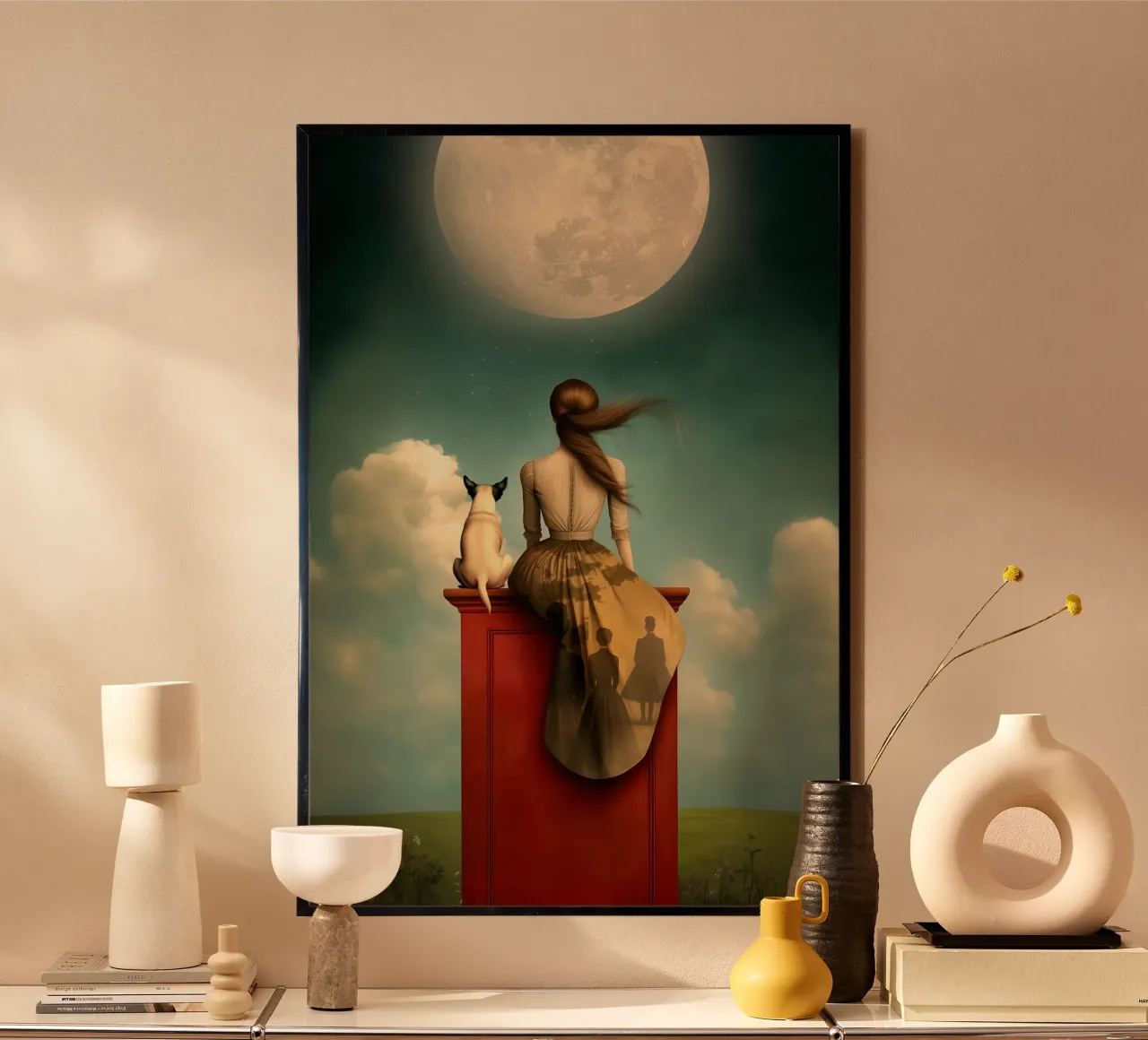La Luna poster con telaio in plastica da christephania