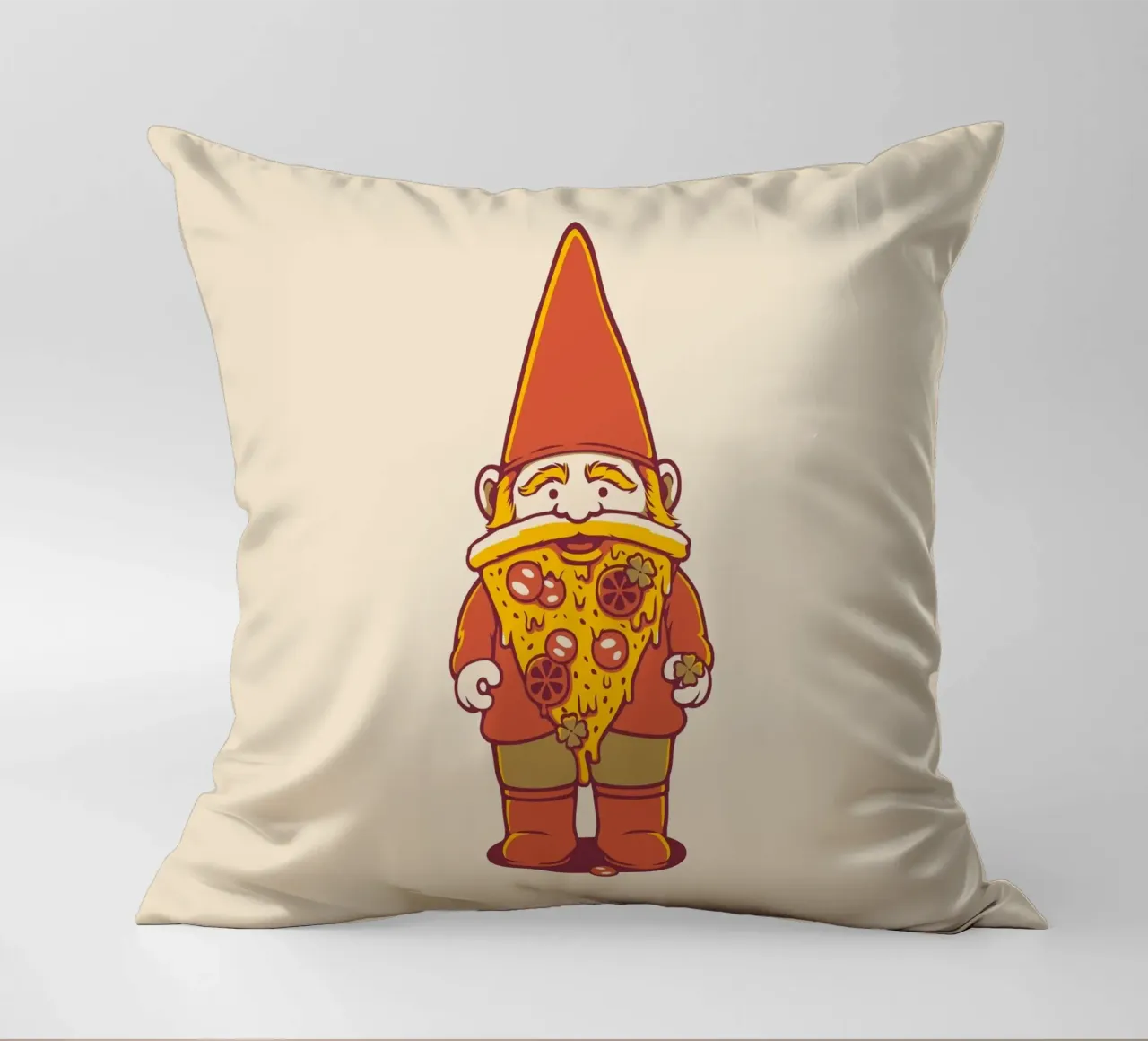 Pizza Gnome decorative cushion by Tobe Fonseca