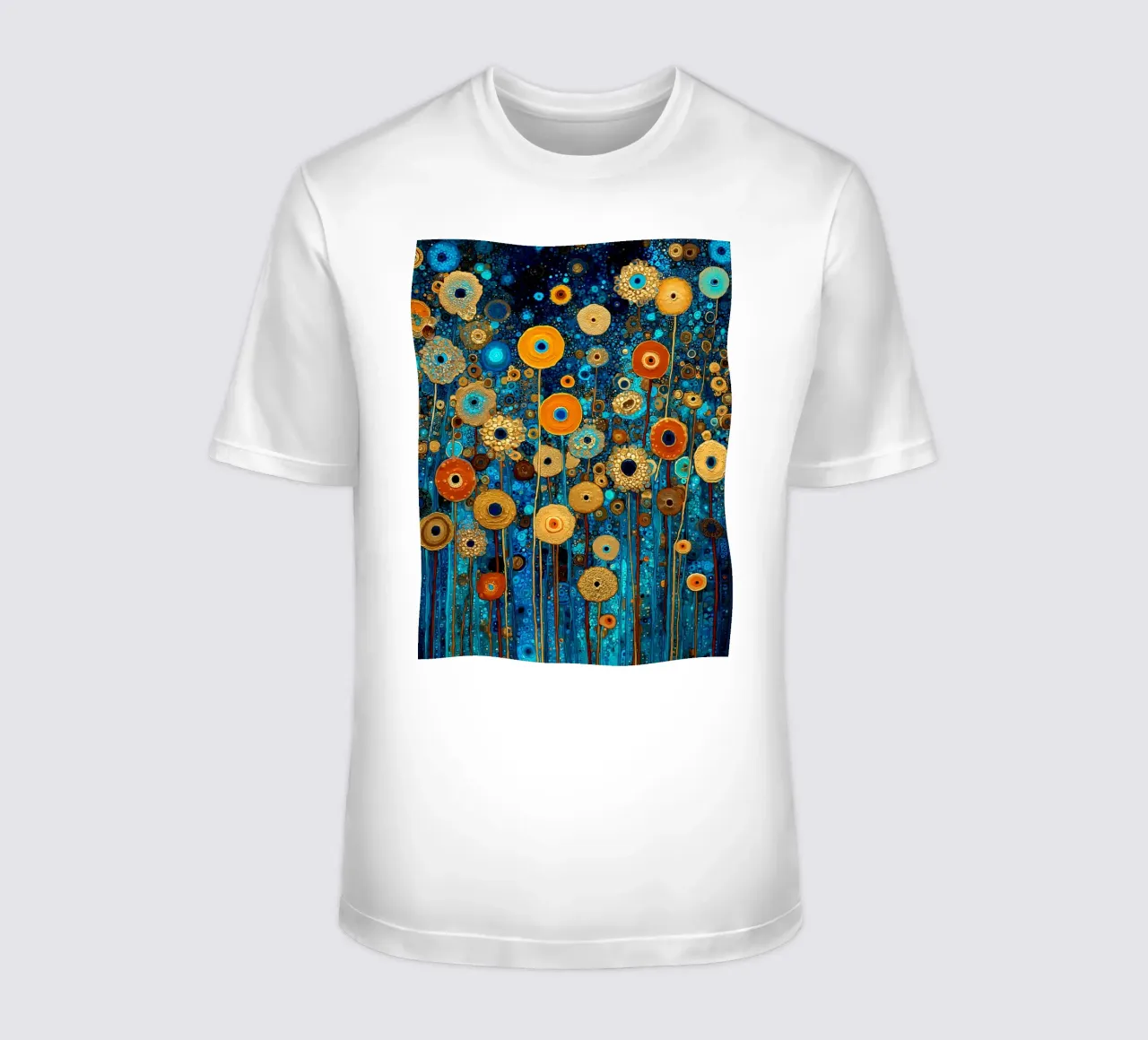Flowers Garden Abstract A, style Gustav Klimt t-shirt da Mateo