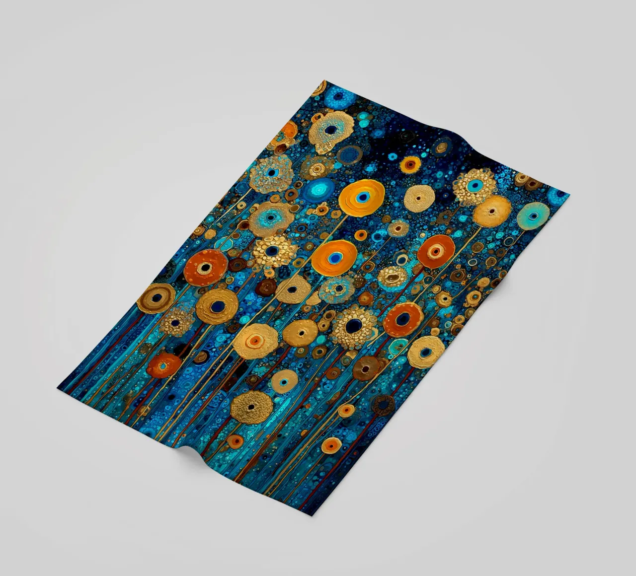 Flowers Garden Abstract A, style Gustav Klimt telo mare da Mateo