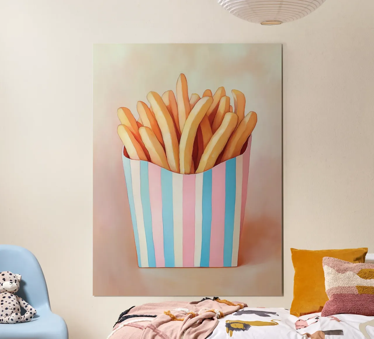 Scatola di strisce con patatine poster da Carinaprint