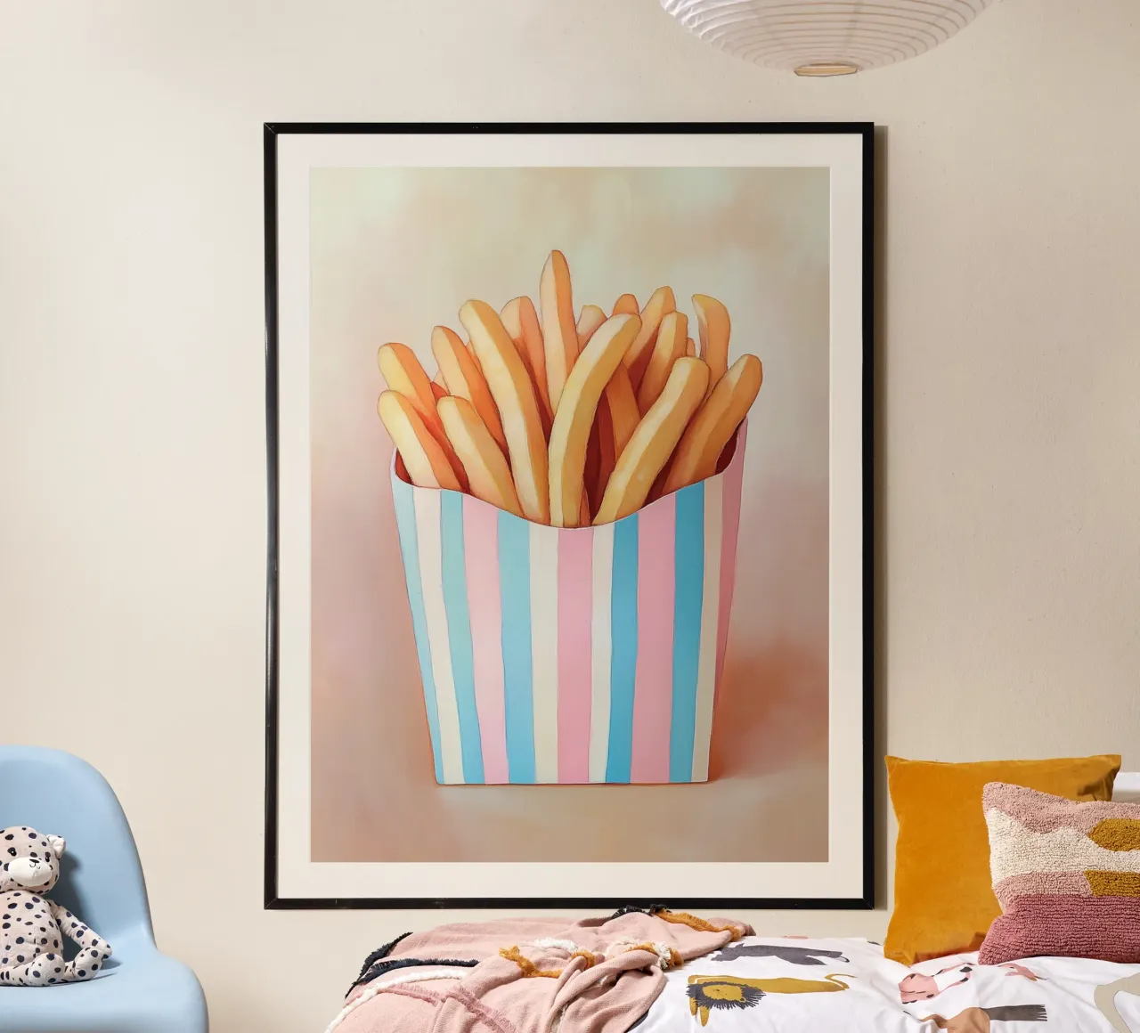 Scatola di strisce con patatine poster da Carinaprint