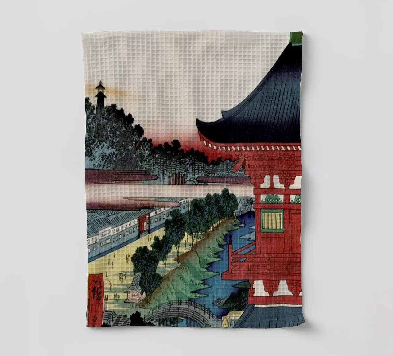 Hiroshige - Pagoda of Zojoji, Akabane canovaccio da cucina da ARTOTHEK