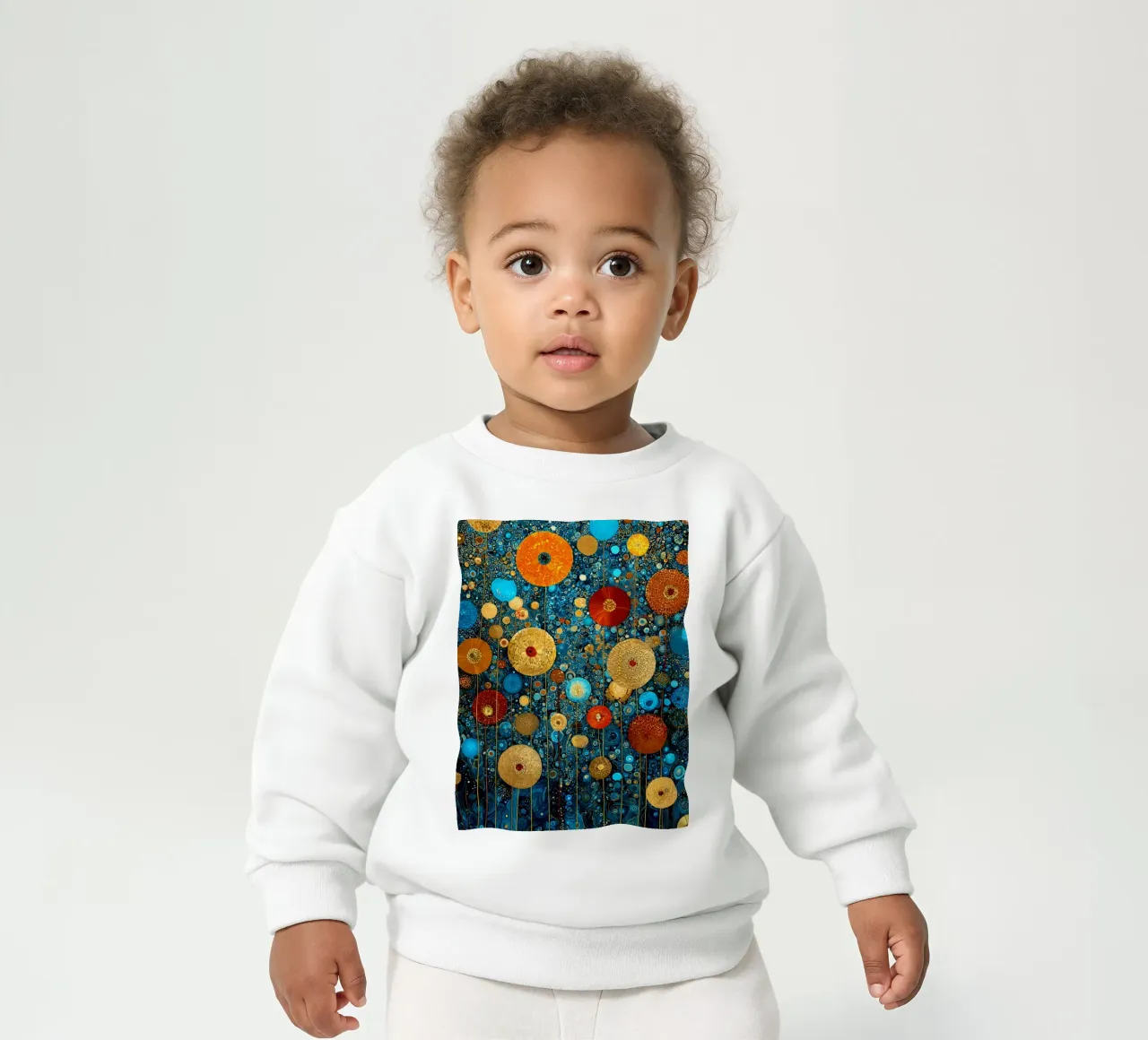Flowers Garden Abstract C, style Gustav Klimt felpa neonato da Mateo