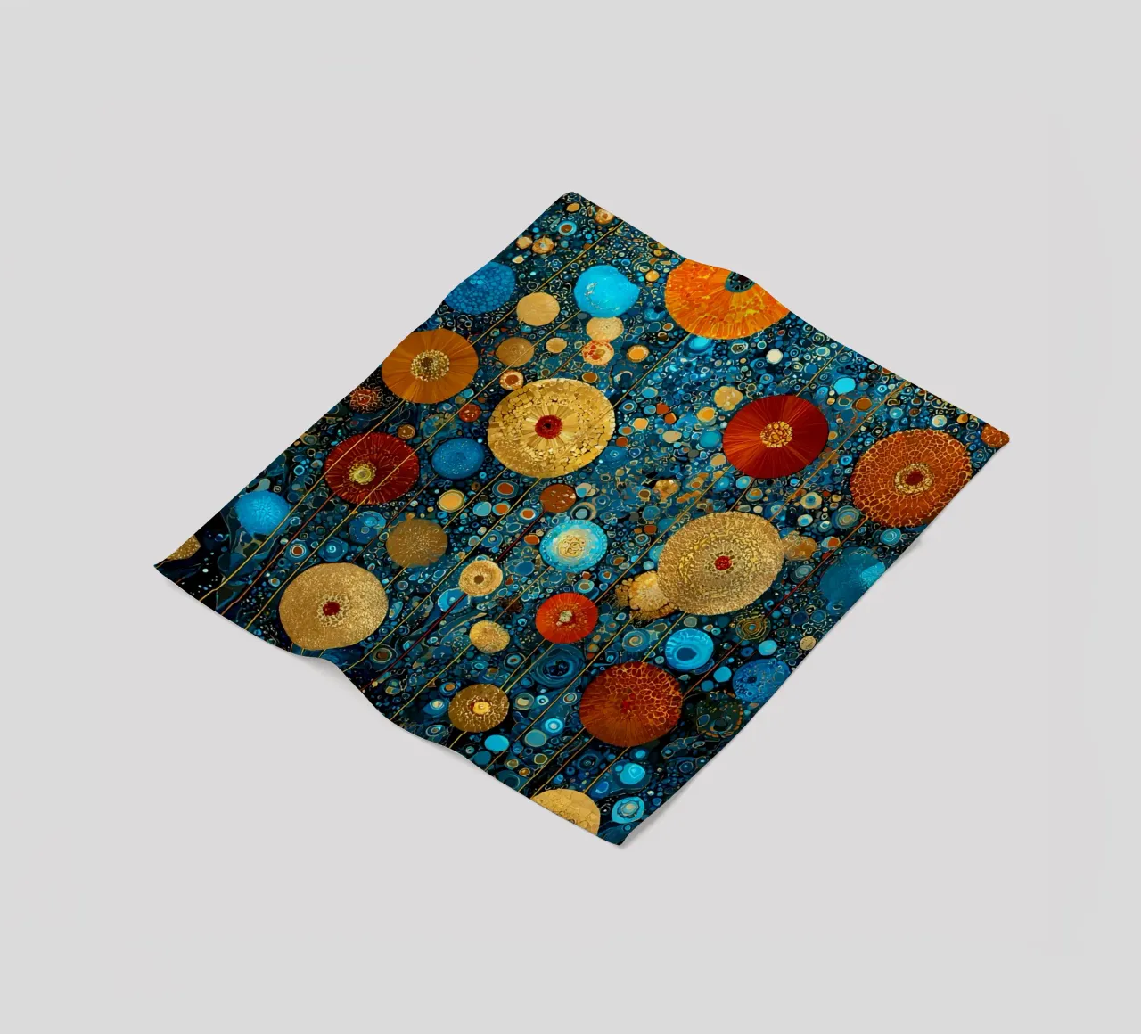 Flowers Garden Abstract C, style Gustav Klimt coperta in pile da Mateo