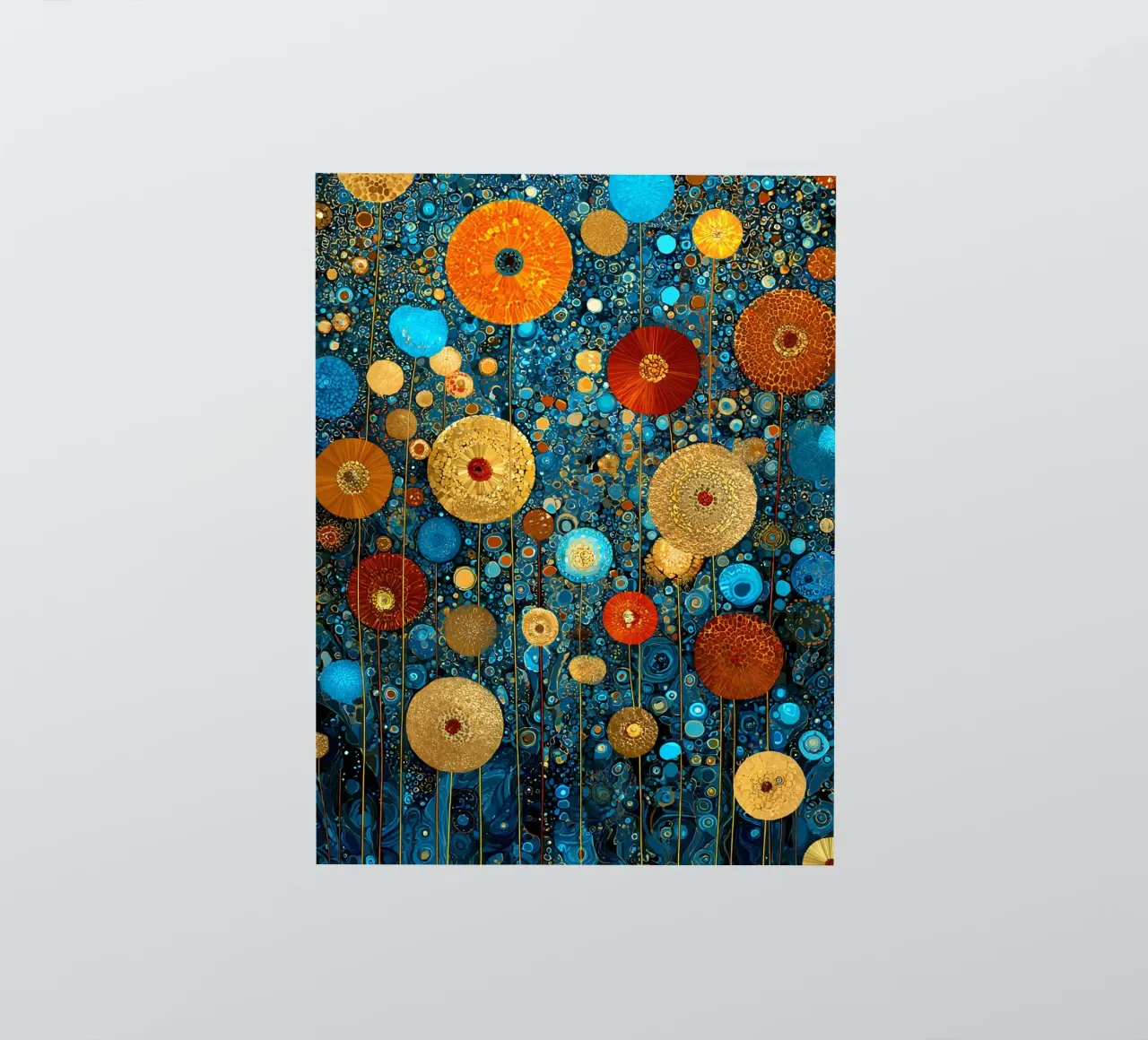 Flowers Garden Abstract C, style Gustav Klimt sticker by Mateo