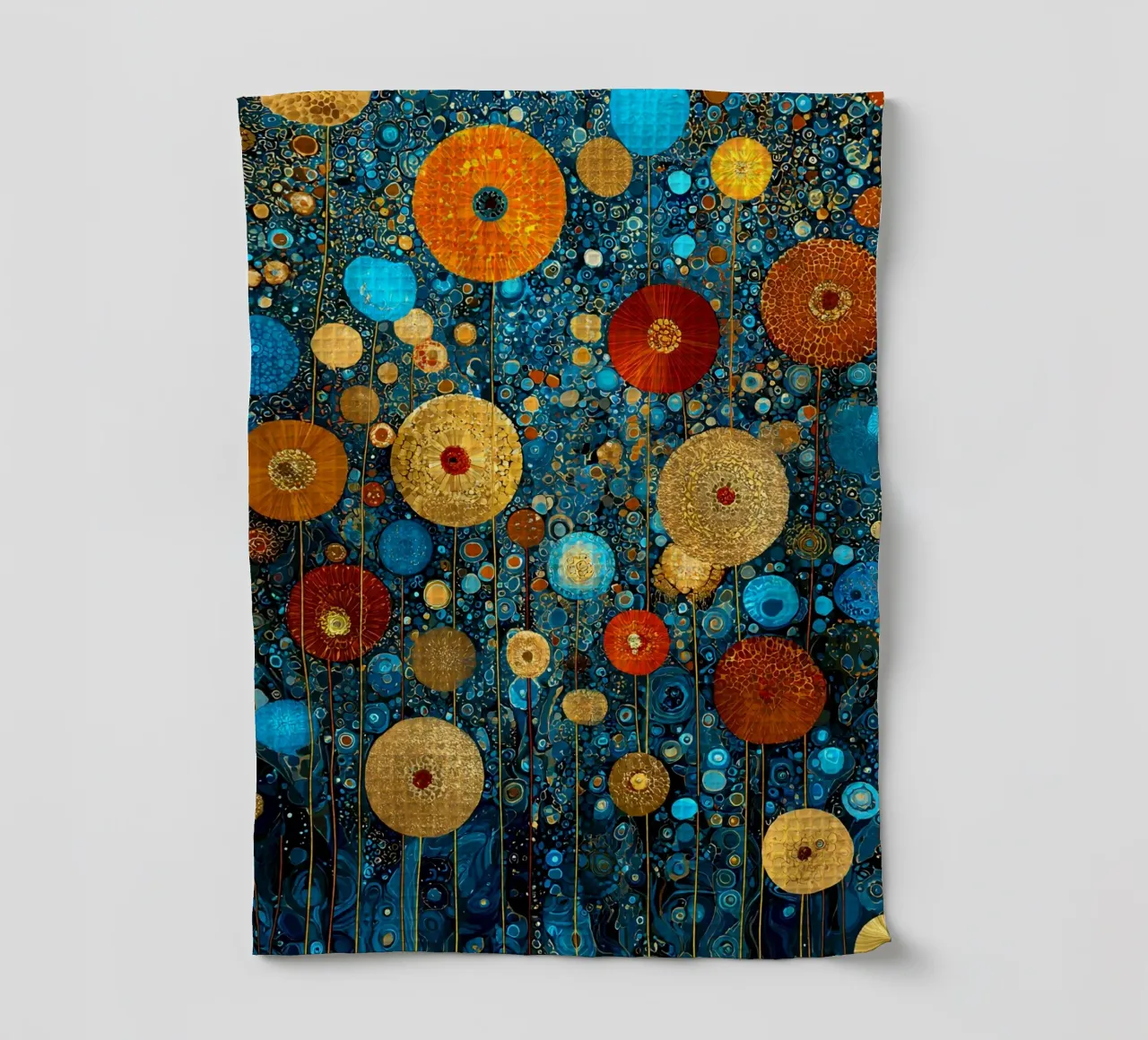 Flowers Garden Abstract C, style Gustav Klimt canovaccio da cucina da Mateo