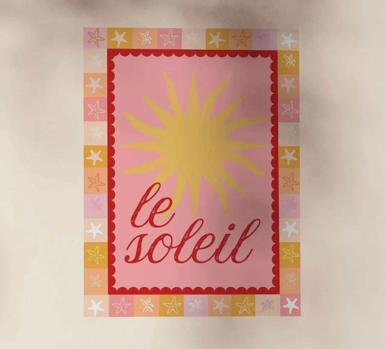 Poster Le Soleil pellicola backlit da Bella Studio