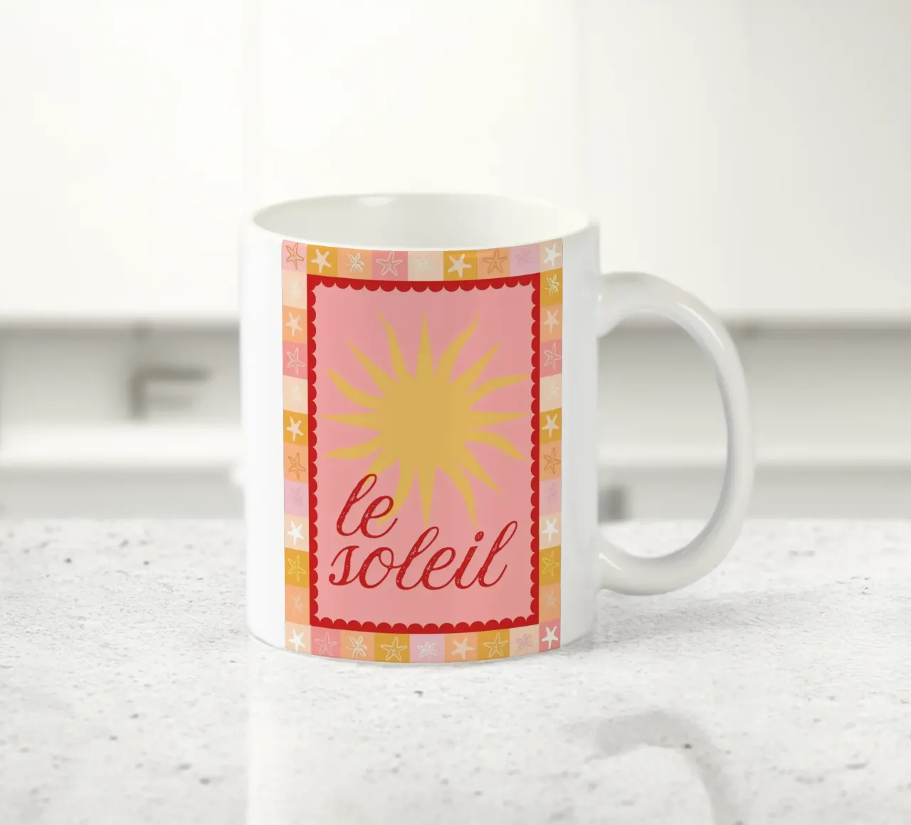 Poster Le Soleil tazza in ceramica da Bella Studio