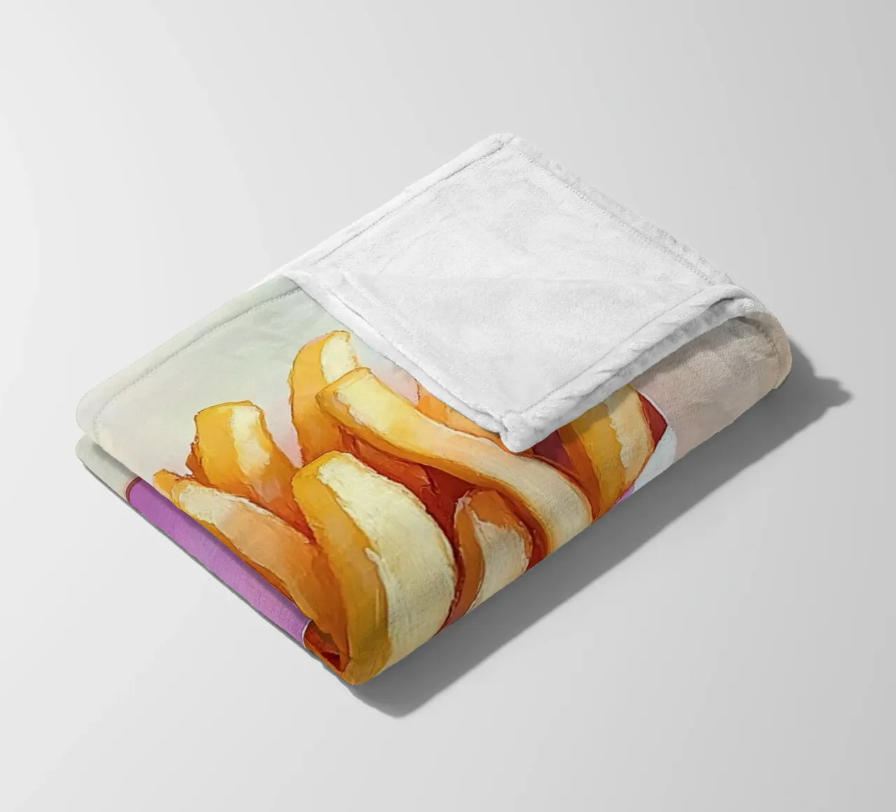 Patatine dorate, scatola a righe retrò coperta in pile da Carinaprint