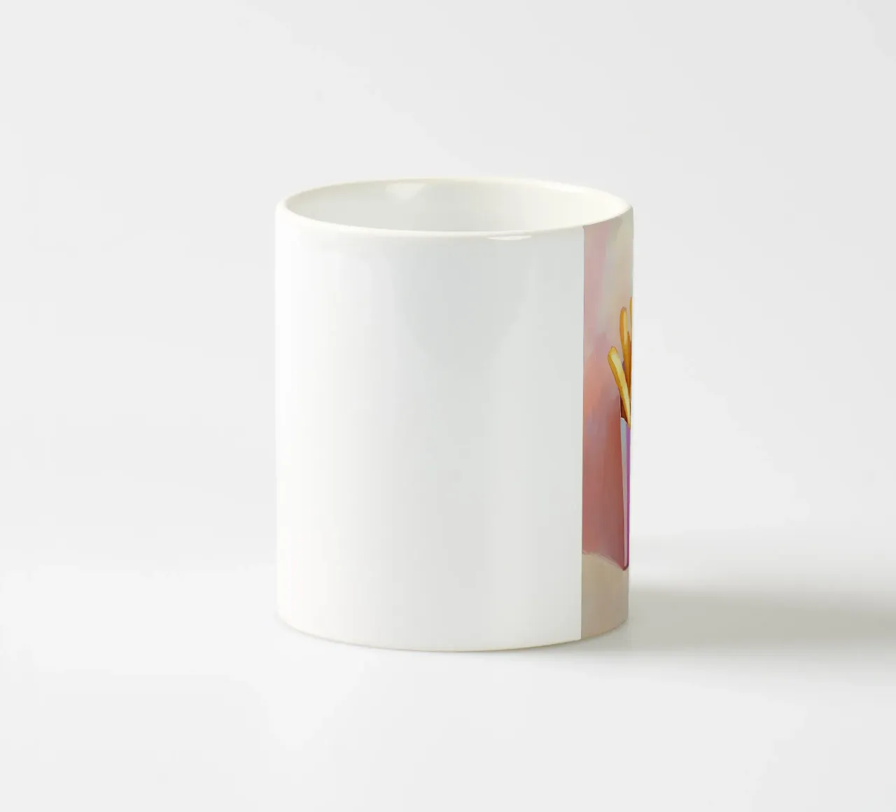 Patatine dorate, scatola a righe retrò tazza in ceramica da Carinaprint