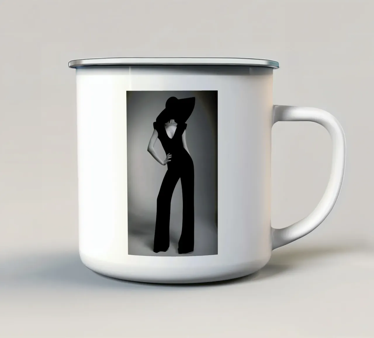 Silhouette enamel mug by Runway Collective