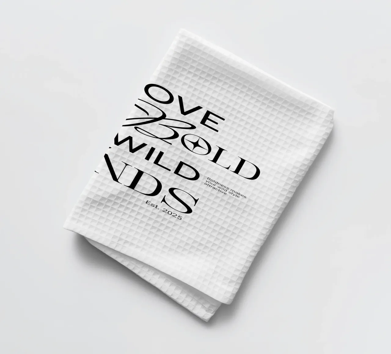 We Love Bold & Wild Minds tea towel by artelevenstudio
