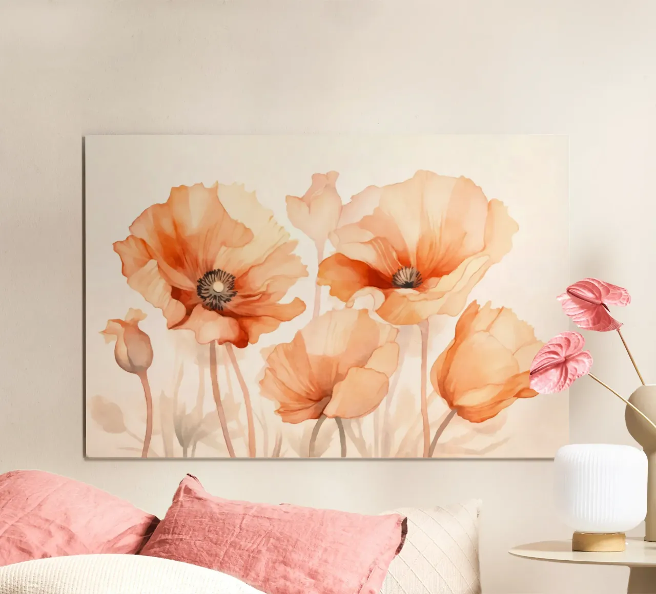 Pfirsich-Mohn-Blütenblatt Sommer-Ständchen Hahnemühle von Andrea Haase Floral Passion