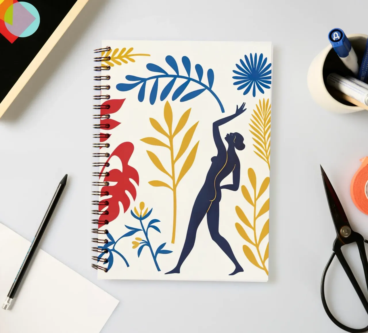 Tribute to Matisse III spiral notebook by 🎨 Point and Art