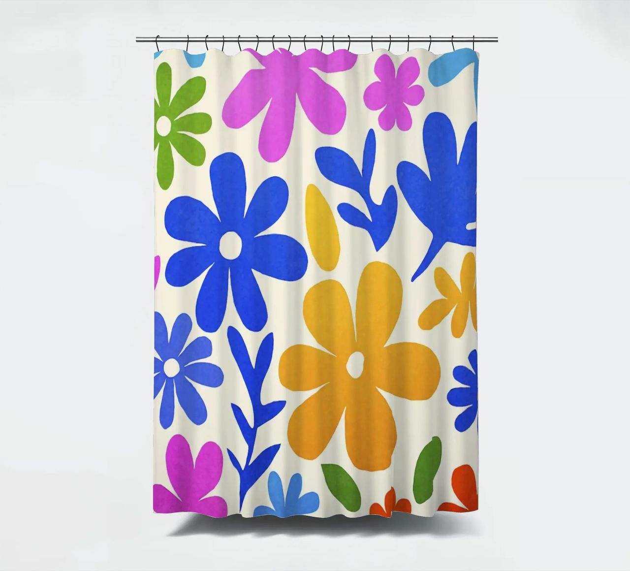 Matisse Groovy Jardín de flores de verano cortina de baño de Andrea Haase Modern Home