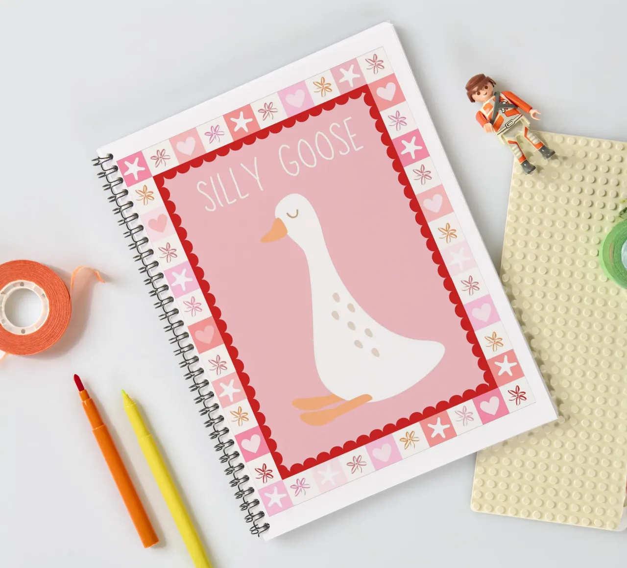 Stampa dell'oca sciocca per bambini, decorazione della stanza dei giochi, poster per la stanza dei bambini diario ad anelli da SunshinePrints